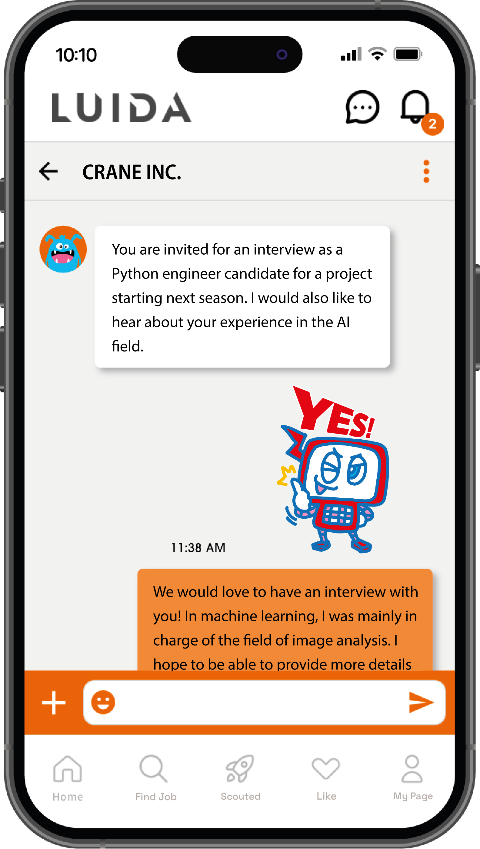 JobScout Chat Feature